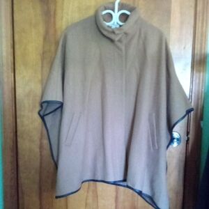 Barneys New York Tan and Black Cape